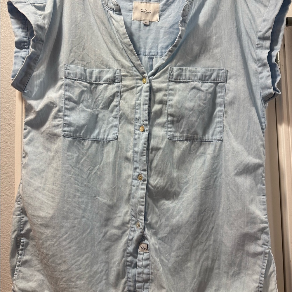 Rails Light Blue Button-Down Shirt